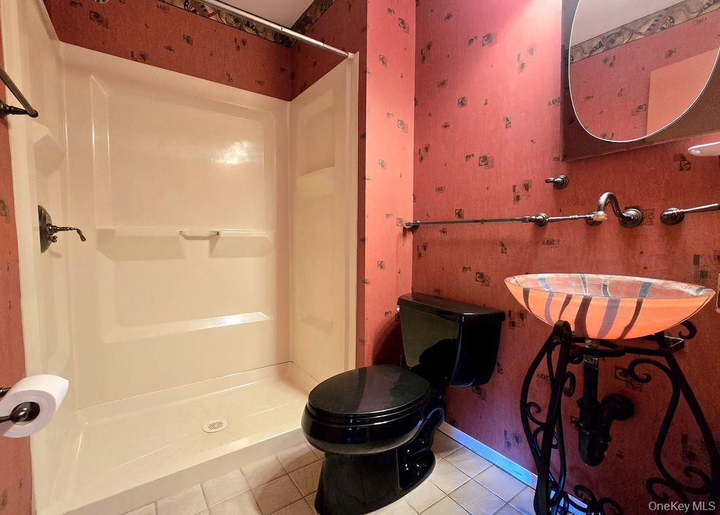 79 Birchwood Road Coram, NY 11727 - Photo 11 of 12 a bathroom with a sink and a mirror