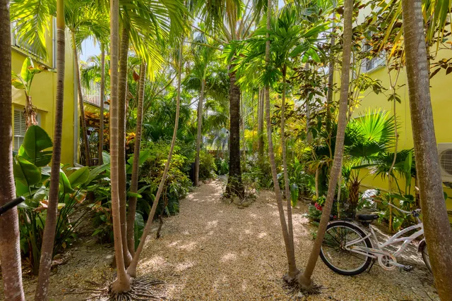 a view of a swimming pool with an outdoor seating