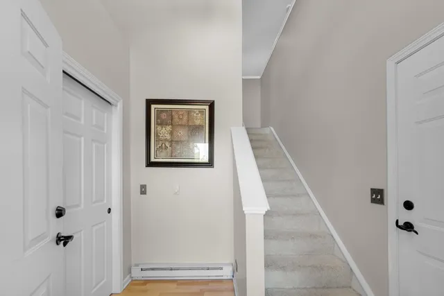 a view of entryway with stairs