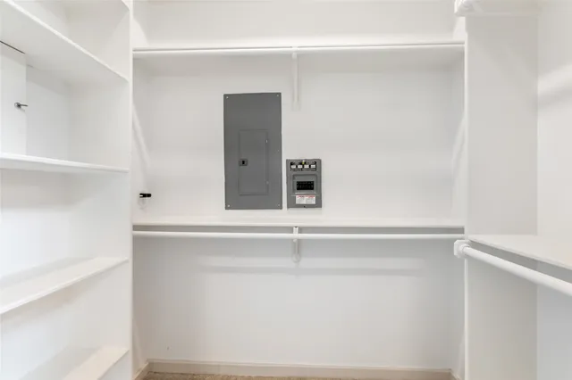 a close view of closet