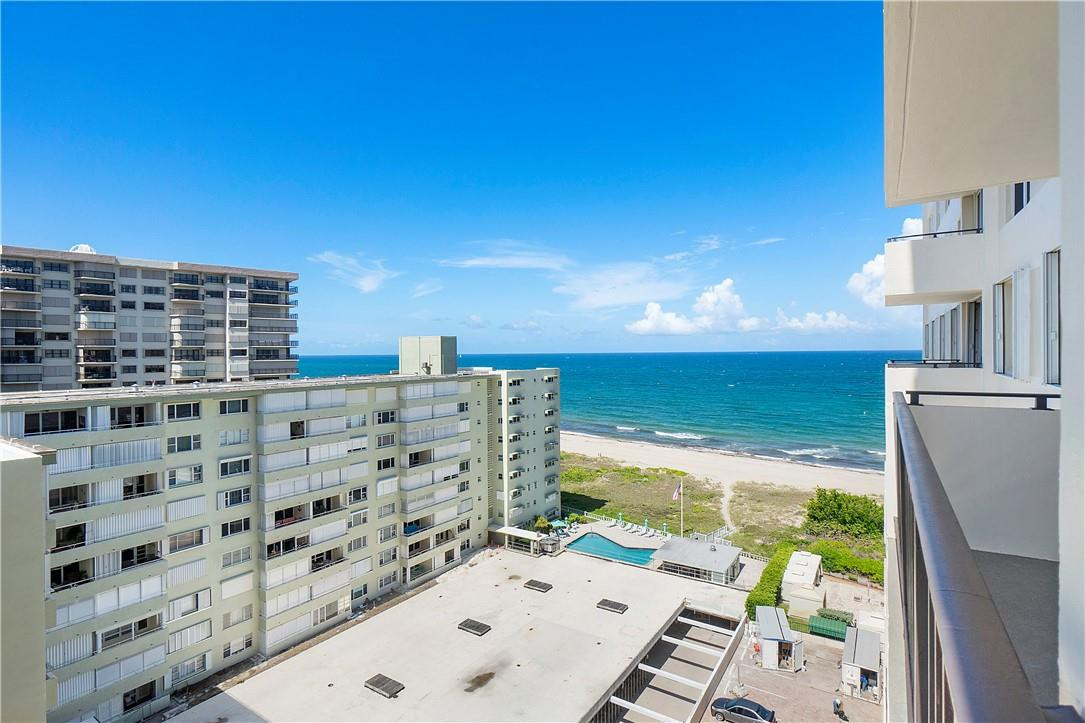 1900 South Ocean Boulevard, Unit 10J Pompano Beach, FL 33062 - Photo 18 of 36 ANOTHER VIEW TO EAST FROM BALCONY