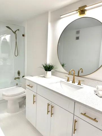 a view of a lake from a yard