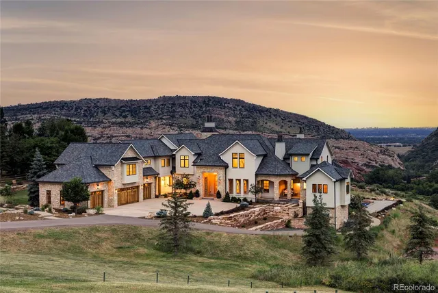 an aerial view of residential houses and ocean view