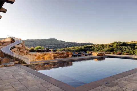 a view of a lake with a mountain