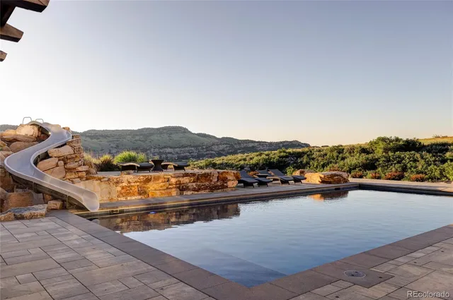 a view of a lake with a mountain