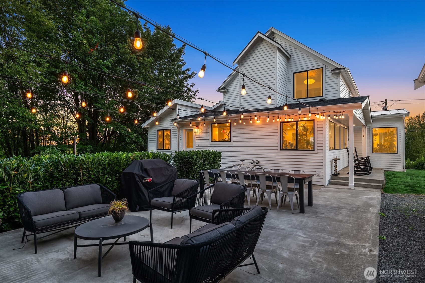6514 East Lowell Larimer Road Snohomish, WA 98296 - Photo 27 of 40 a backyard of a house with outdoor seating
