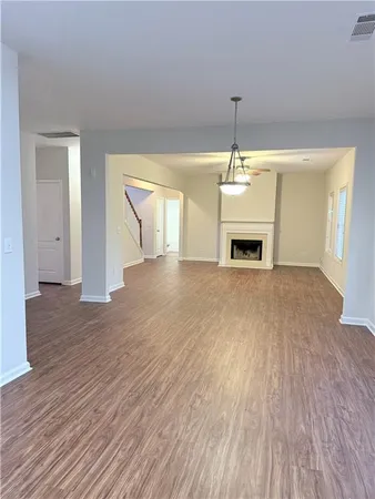 a view of a hallway with closet