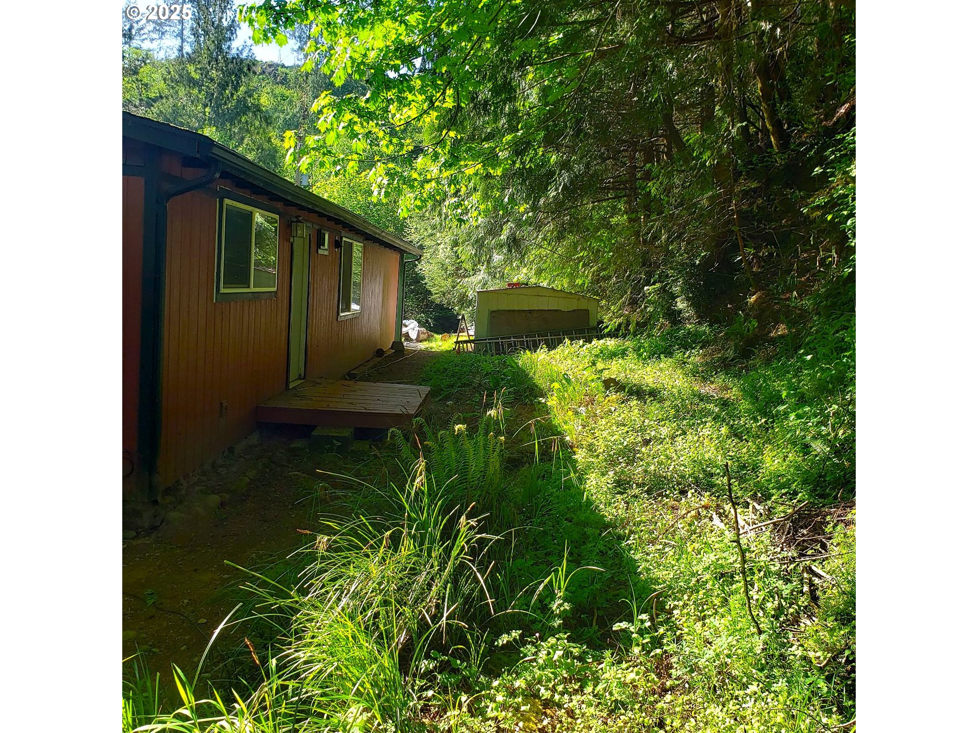 9247 Highway 126 Mapleton, OR 97453 - Photo 33 of 41 a backyard of a house with lots of green space