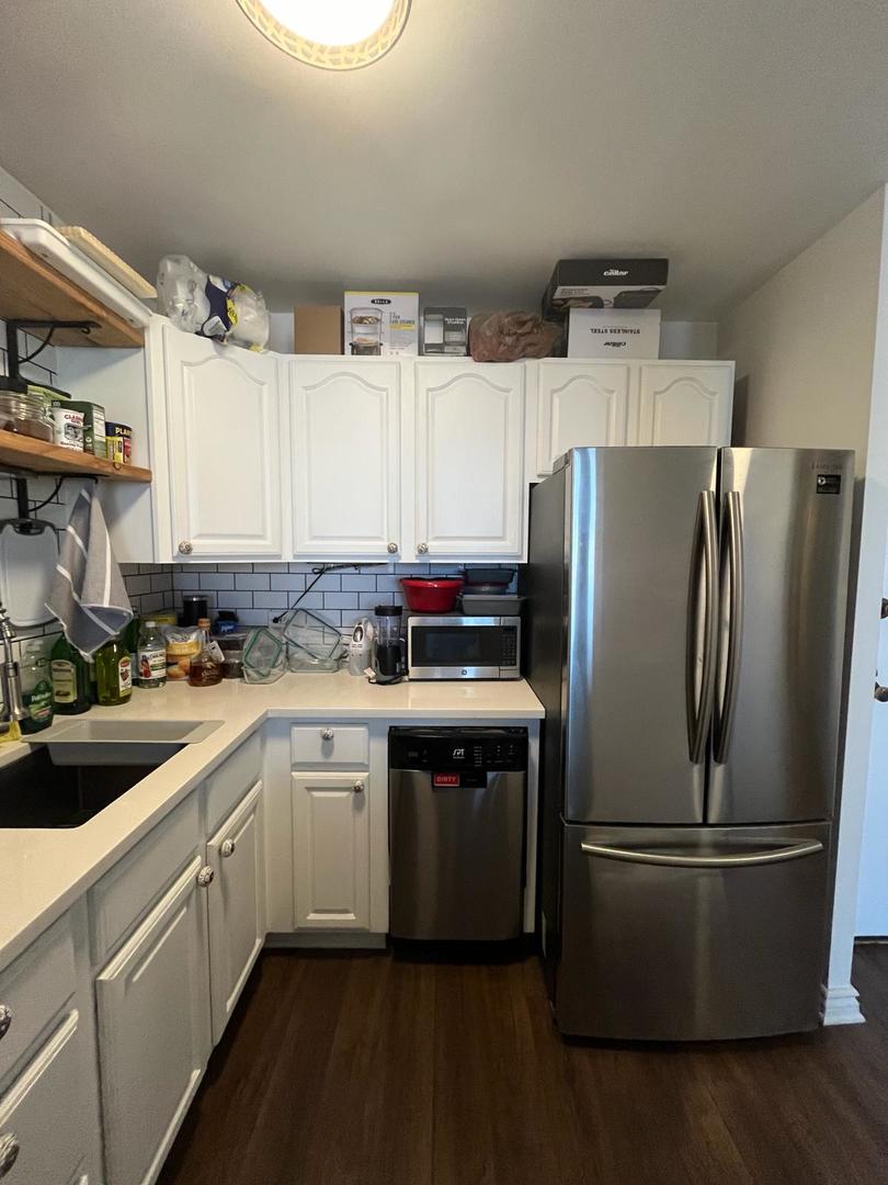 2605 South Indiana Avenue, Unit 606 Chicago, IL 60616 - Photo 32 of 34 a kitchen with a refrigerator sink and cabinets