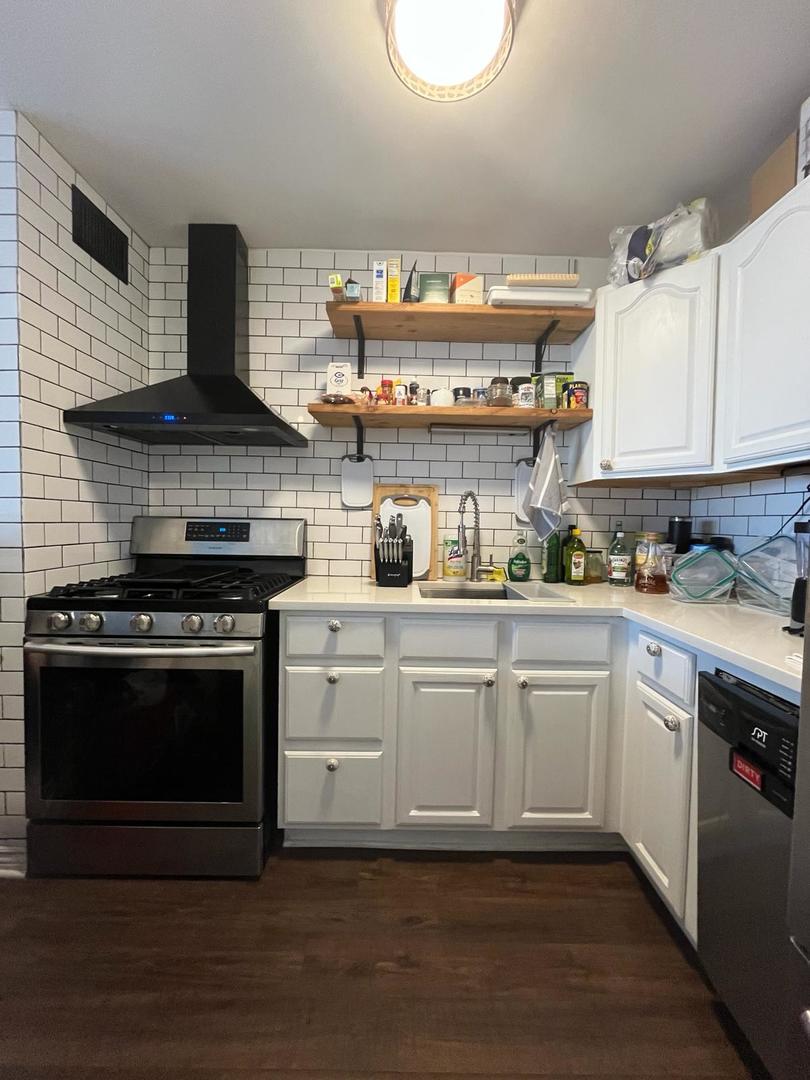 2605 South Indiana Avenue, Unit 606 Chicago, IL 60616 - Photo 33 of 34 a kitchen with stainless steel appliances granite countertop a stove and a sink
