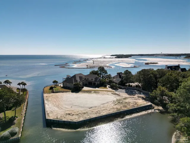 a view of a swimming pool with an ocean view