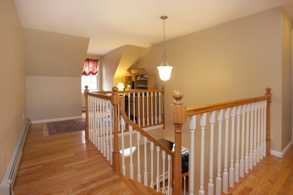 5 Silverbrook Road Boxford, MA 01921 - Photo 27 of 29 a view of staircase with railing and a chandelier