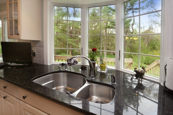 5 Silverbrook Road Boxford, MA 01921 - Photo 8 of 29 a kitchen counter with a sink and a large window
