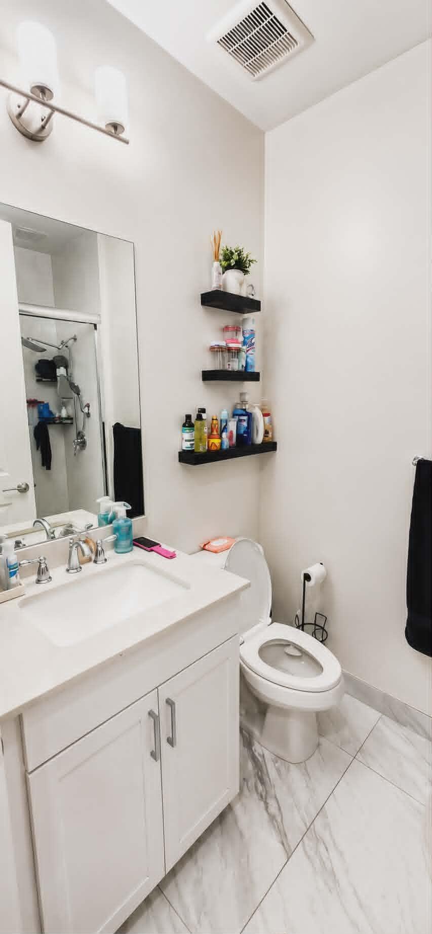 19179 Rolling Acrs Road Loxahatchee, FL 33470 - Photo 31 of 38 a bathroom with a toilet sink and mirror