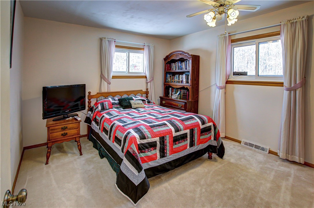 3711 Ruth Drive Brunswick, OH 44212 - Photo 17 of 35 Bedroom with light colored carpet and ceiling fan