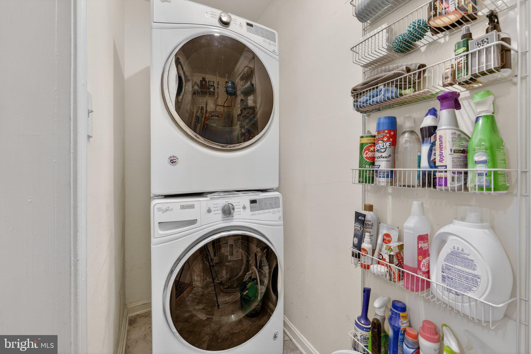 1107 Harvard Street Northwest, Unit R Washington, DC 20009 - Photo 11 of 20 Efficient laundry space with storage.