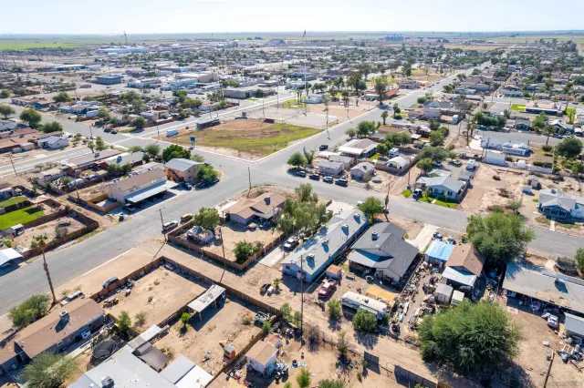 an aerial view of a city with lots of residential buildings