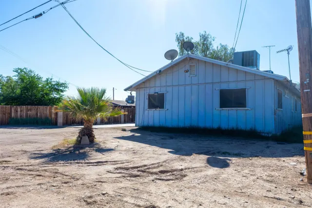 a backyard of a house