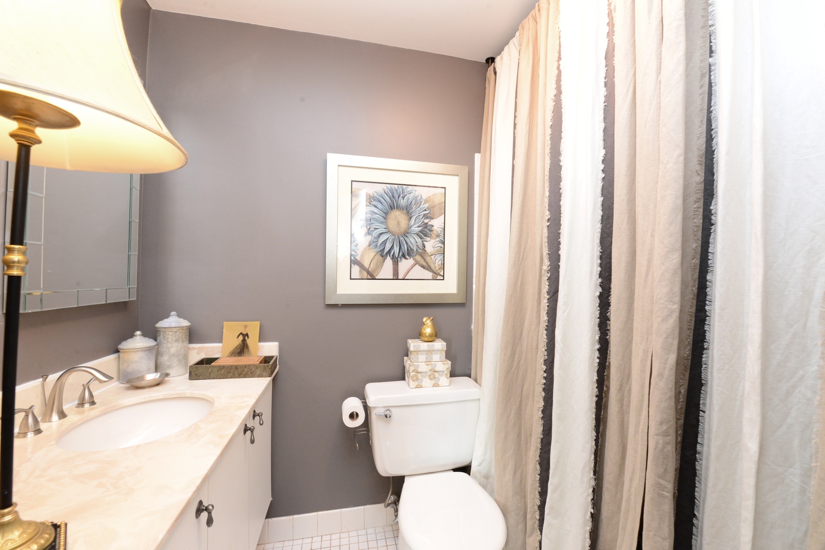 5415 North Sheridan Road, Unit 806 Chicago, IL 60640 - Photo 12 of 16 a bathroom with a toilet a sink and a mirror