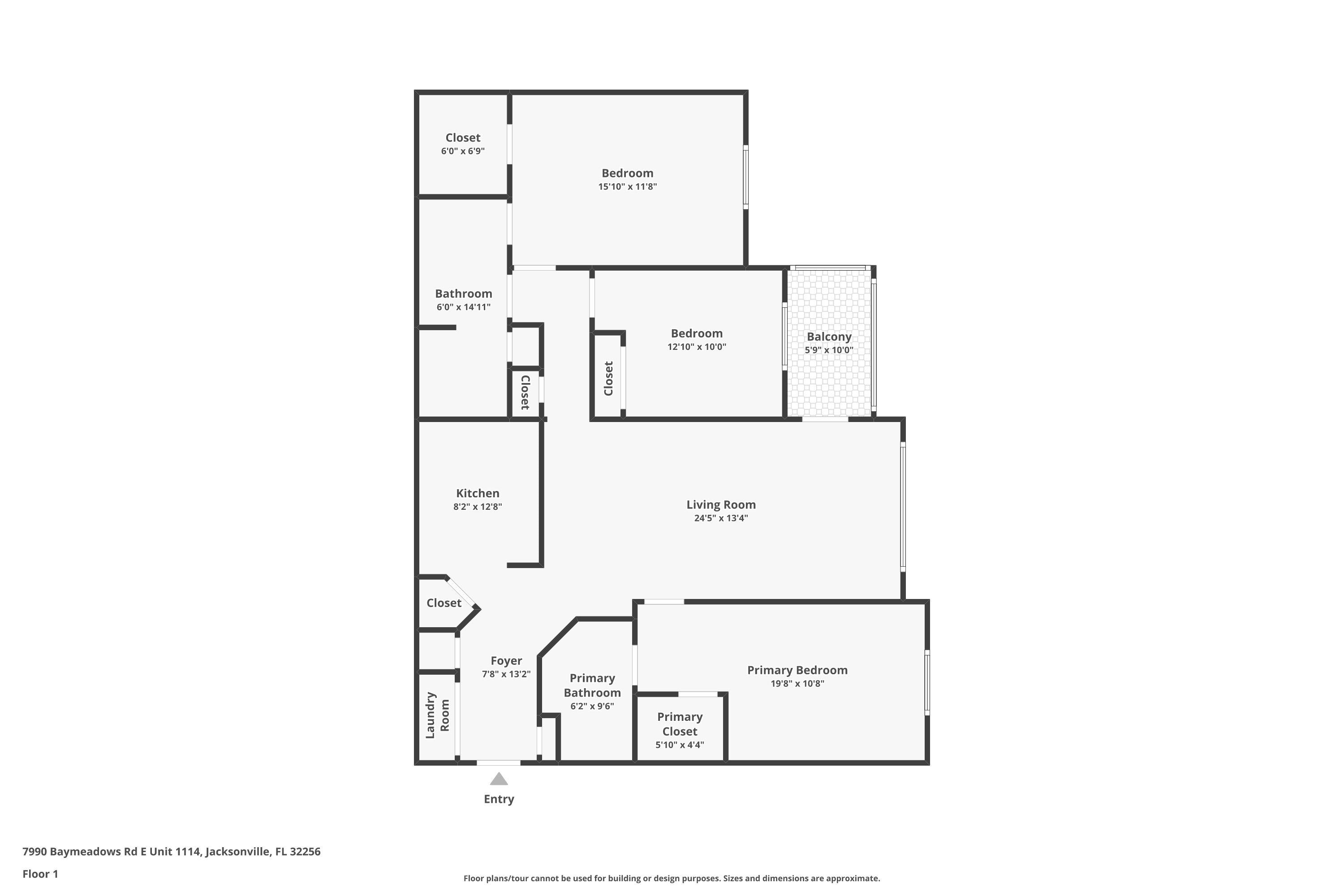 7990 Baymeadows Road, Unit 1114 Jacksonville, FL 32256 - Photo 30 of 30 a picture of a room with a floor plan