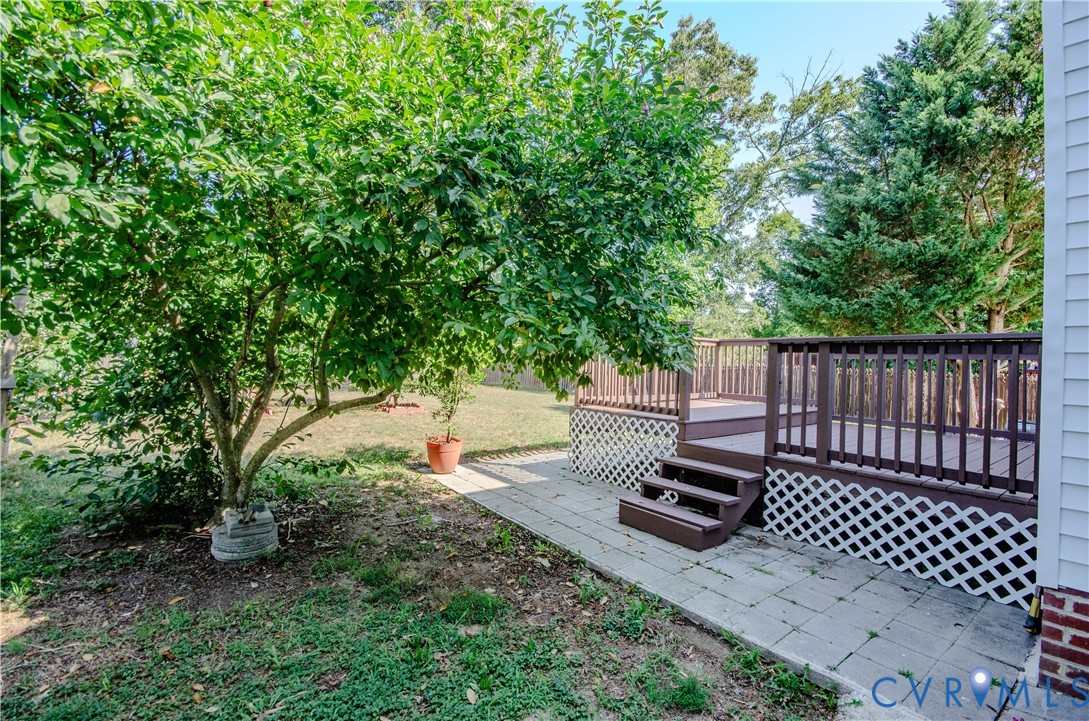 10912 Point Grey Road Henrico, VA 23233 - Photo 32 of 36 Elevated wood deck with railing and lattice skirt,