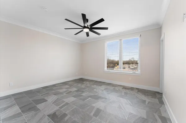 a view of a big room with carpet