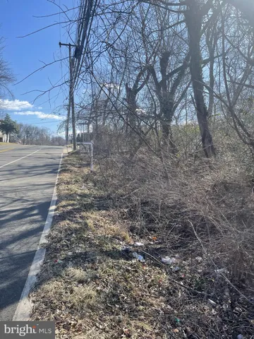 a view of a dry yard with a snow in the background