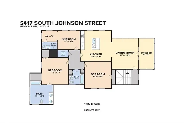 $2,600 | 5417 South Johnson Street, Unit 5419, New Orleans, LA 70125