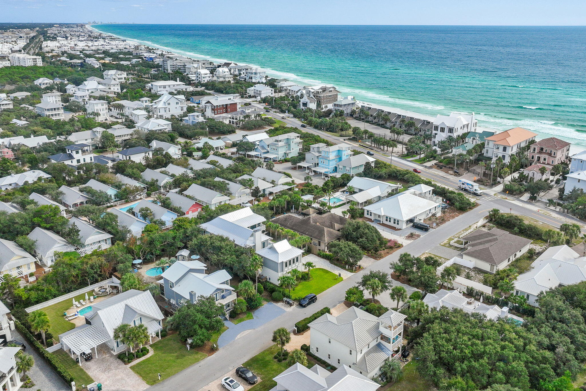 78 Pelican Glide Lane Inlet Beach, FL 32461 - Photo 43 of 53 an aerial view of a city with ocean view