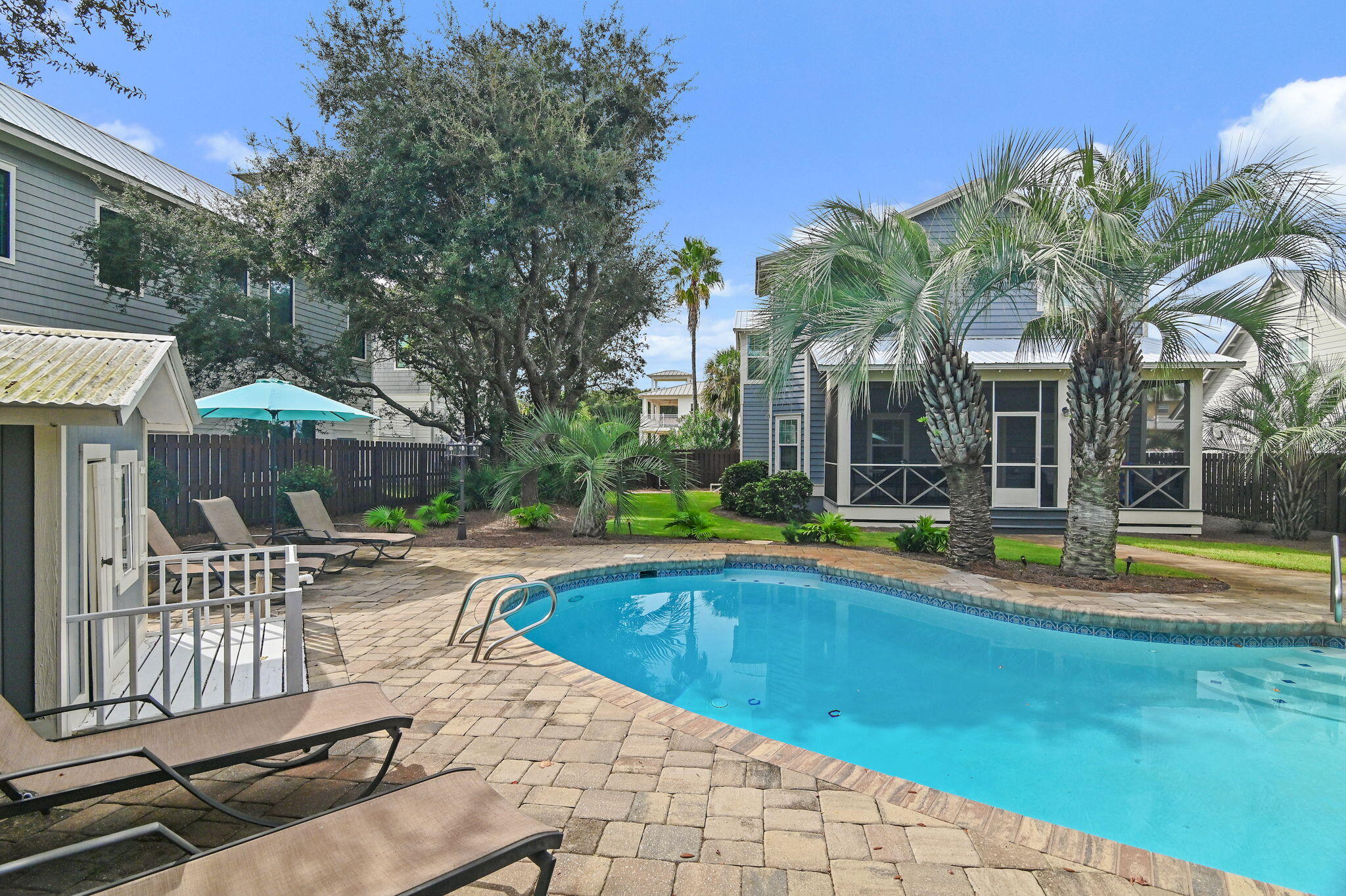 78 Pelican Glide Lane Inlet Beach, FL 32461 - Photo 48 of 61 a view of a house with swimming pool and sitting area