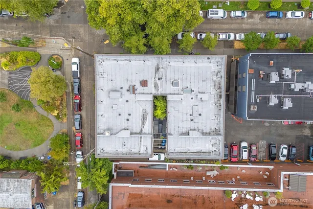 a view of bike storage in center