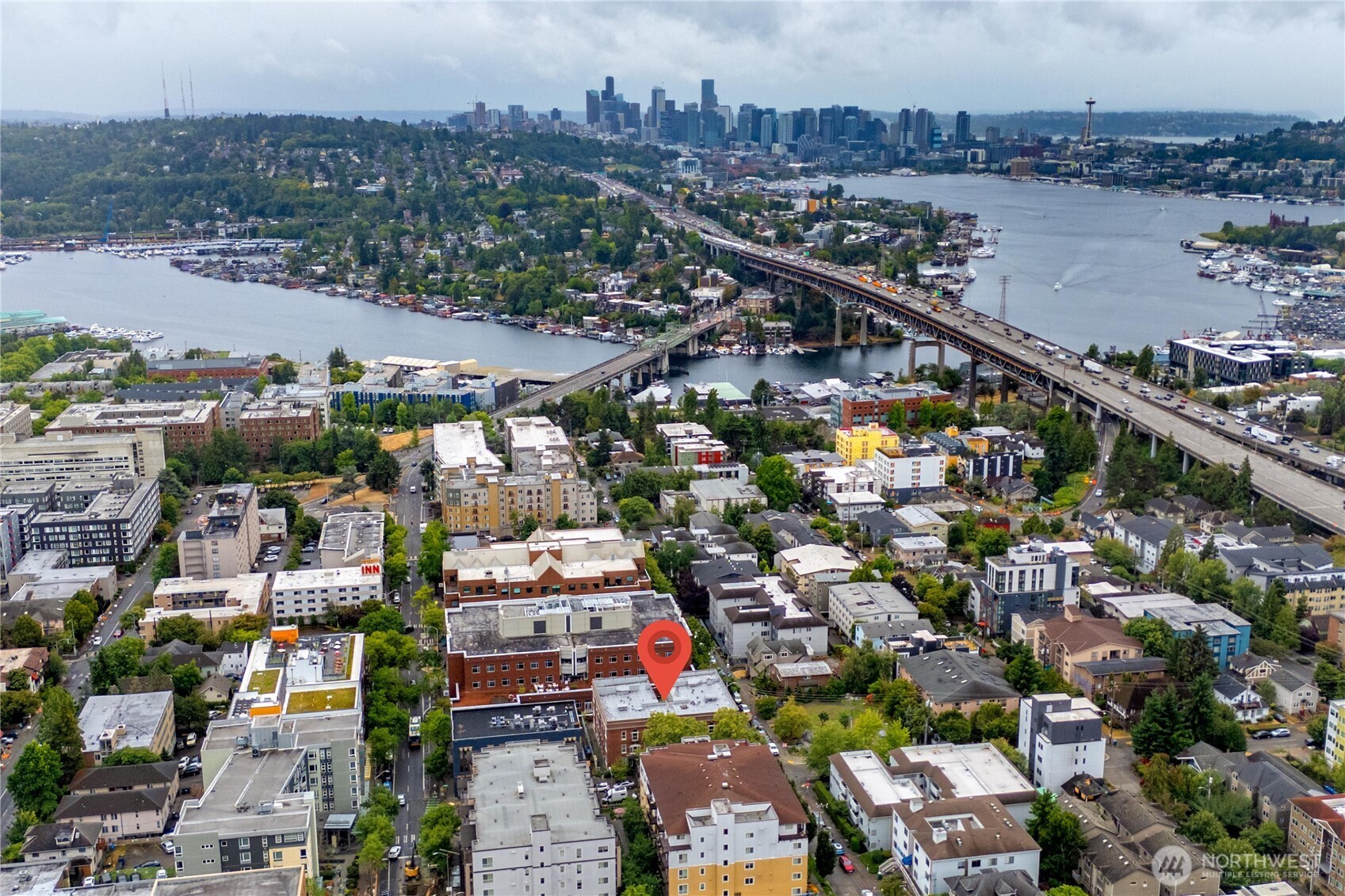905 Northeast 43rd Street, Unit 107 Seattle, WA 98105 - Photo 29 of 30 an aerial view of a city