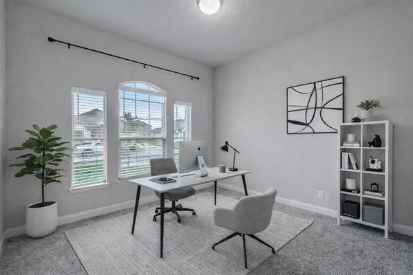 an empty room with a window