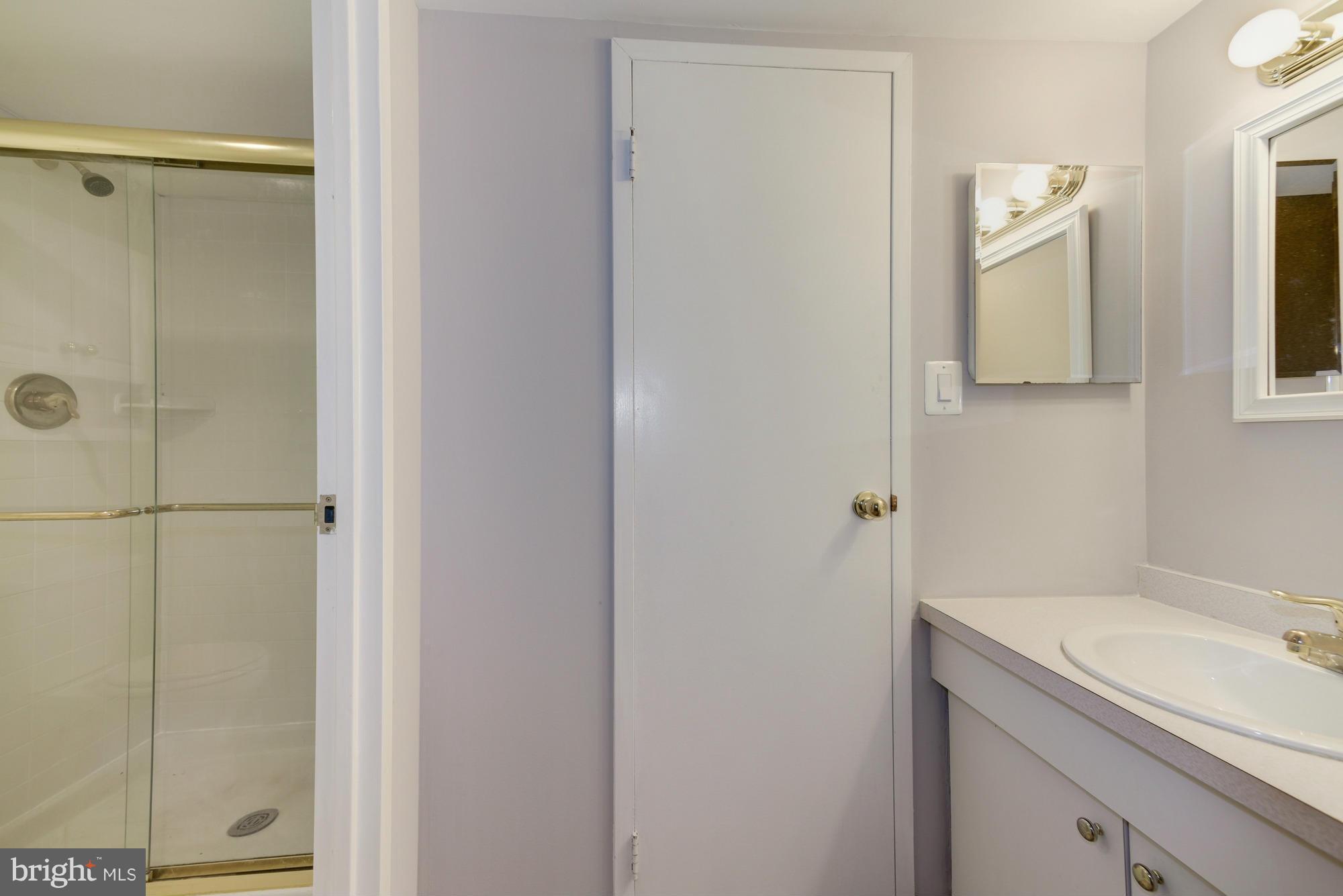 11727 Ledura Court, Unit T2 Reston, VA 20191 - Photo 13 of 18 a bathroom with a shower sink and mirror