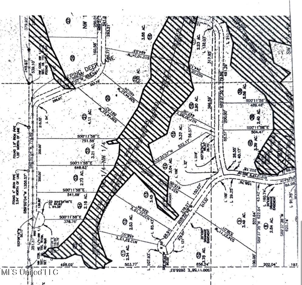 Lot #13 Silver Hawk Saucier, MS 39574 - Photo 3 of 3 The Woods #13 Survey Map