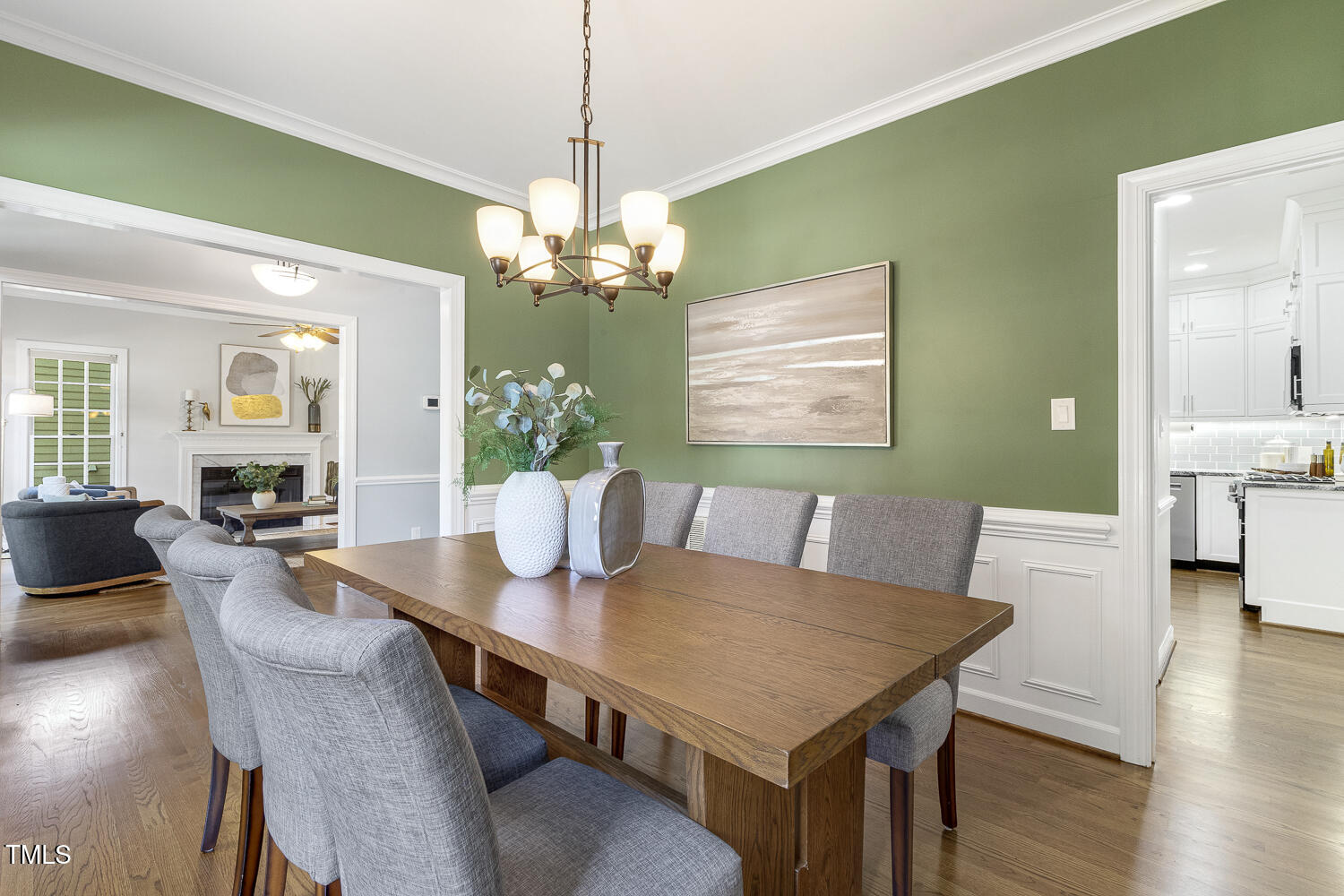 110 Felspar Way Cary, NC 27518 - Photo 11 of 71 a view of a dining room with furniture window and wooden floor