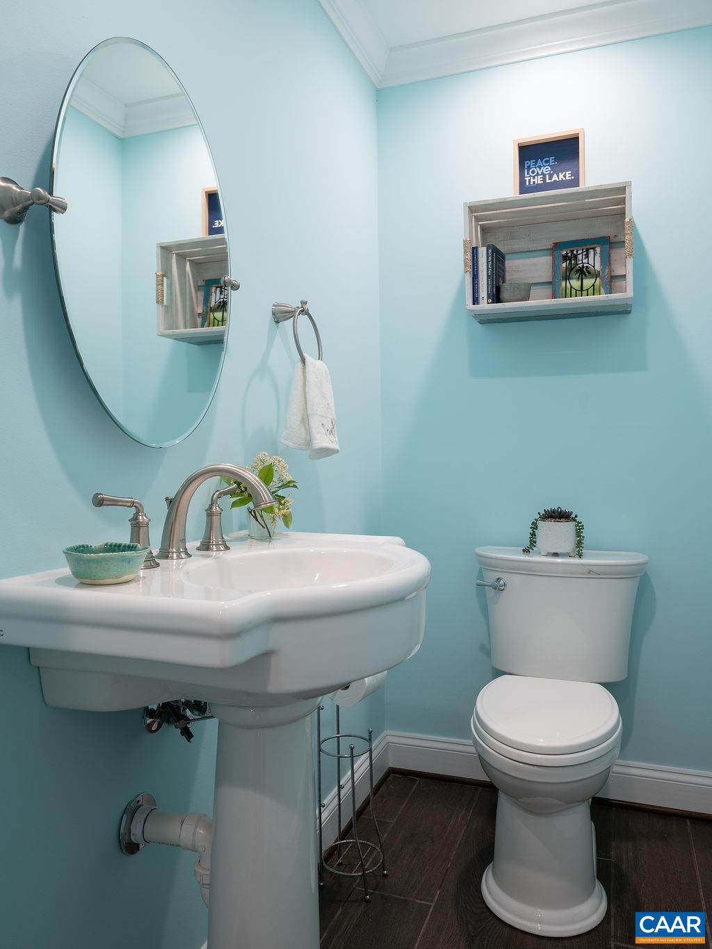25 Bolling Circle Palmyra, VA 22963 - Photo 17 of 45 a bathroom with a toilet a sink and mirror
