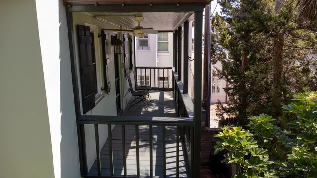 a view of open space with trees