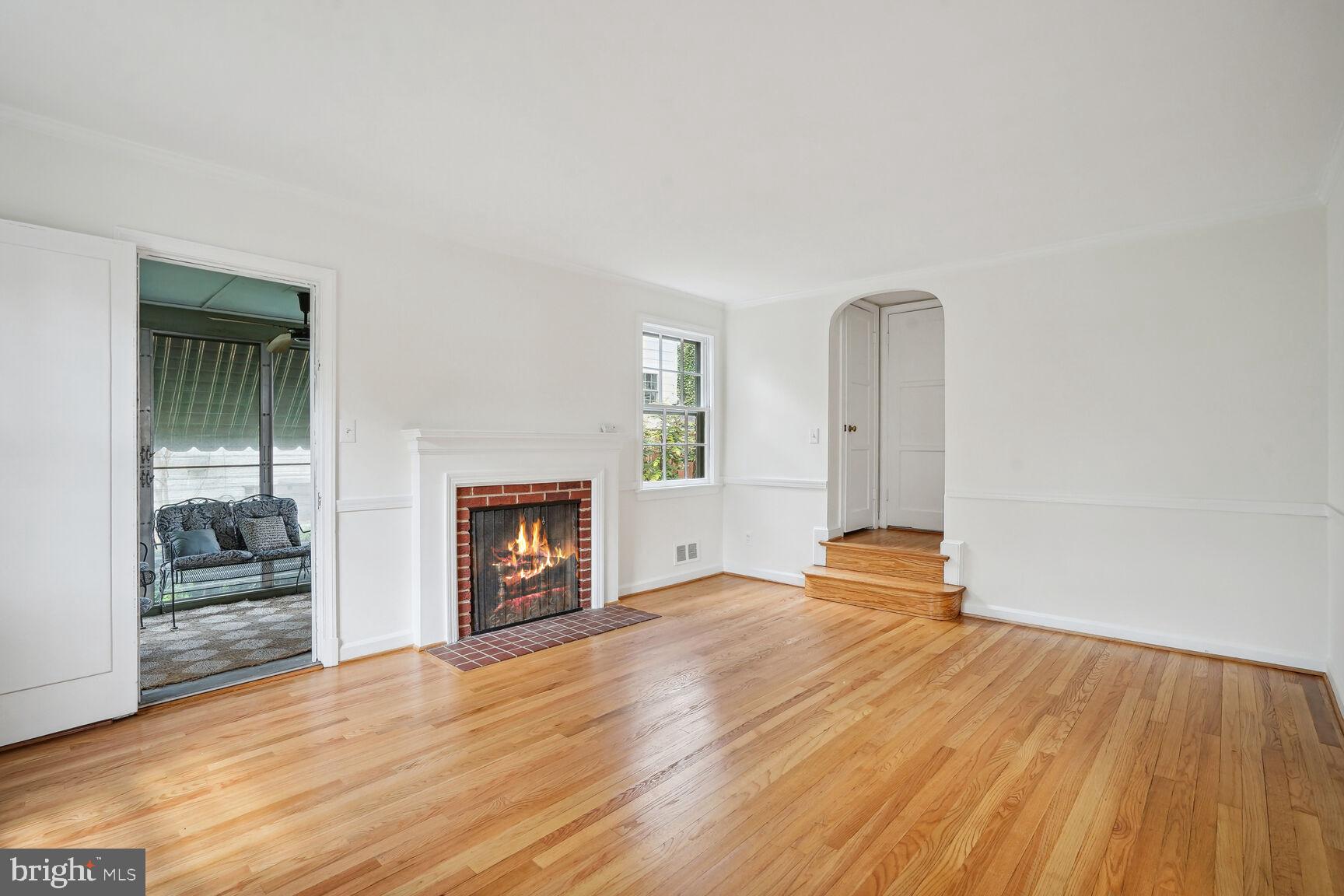 Living Room opening to side porch