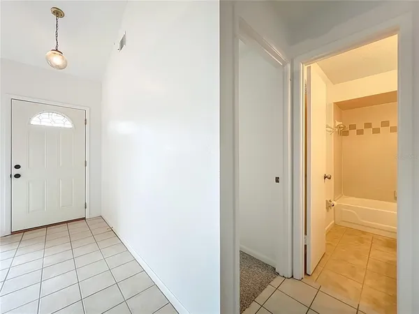 a view of a livingroom with a window