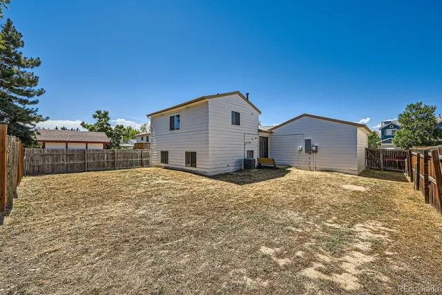a house view with a backyard space