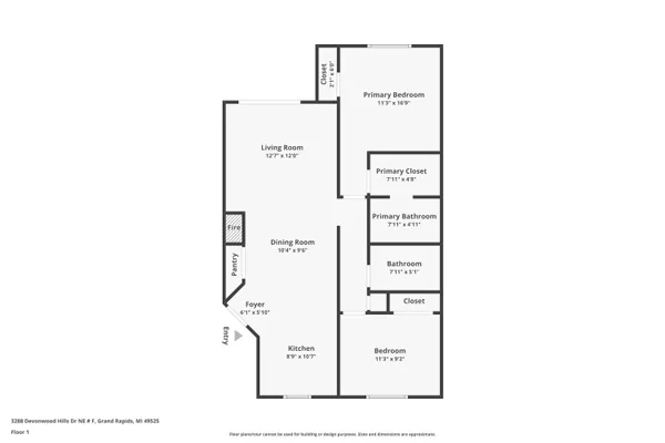 $182,000 | 3288 Devonwood Hills Northeast, Unit F, Grand Rapids, MI 49525