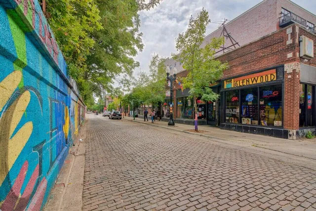 a view of street with shops