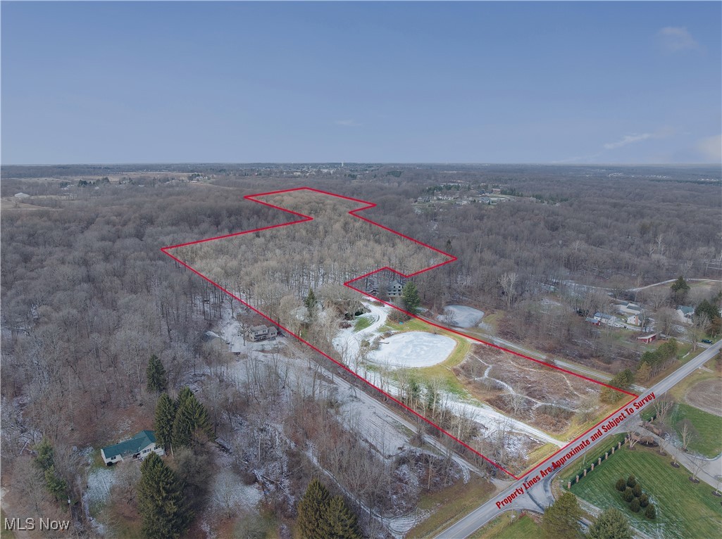 7014 River Styx Road Medina, OH 44256 - Photo 2 of 49 Aerial view of property's location featuring a forest and property boundaries highlighted