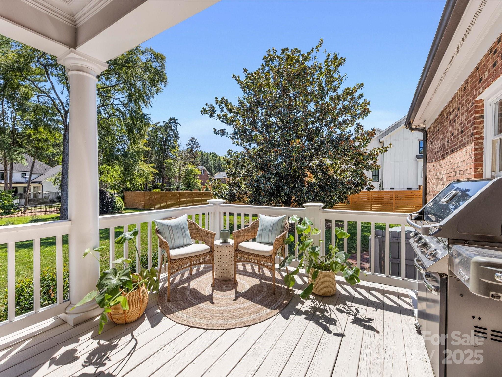 3137 Broadfield Road Charlotte, NC 28226 - Photo 38 of 42 a view of balcony with wooden floor and seating space