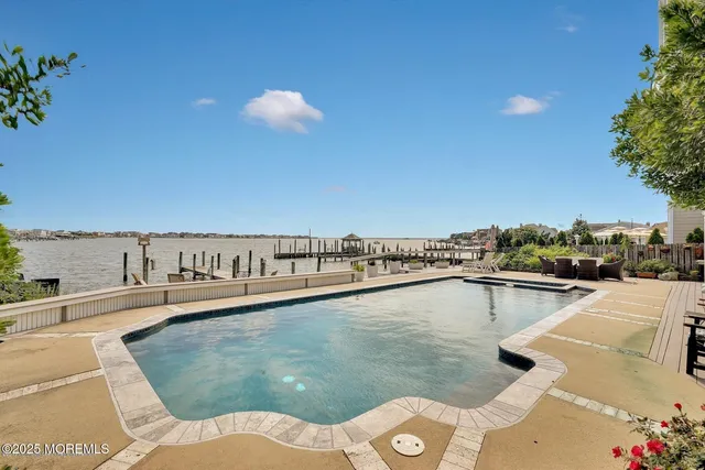 a view of a city and ocean view