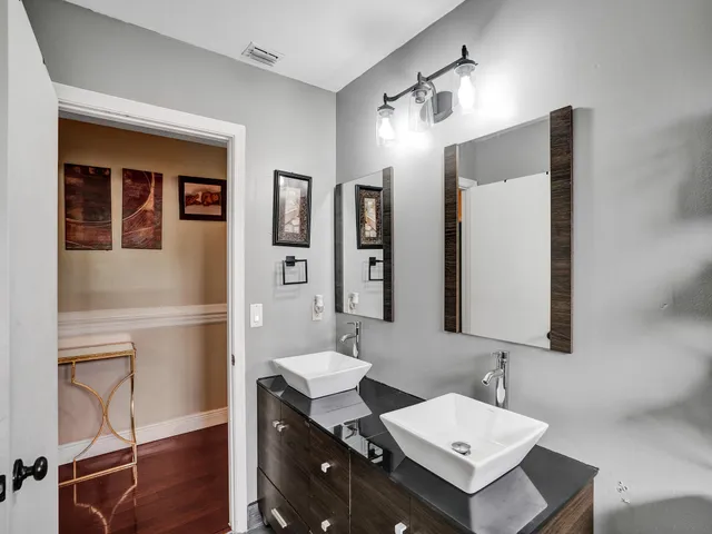 a view of a lake with a big yard