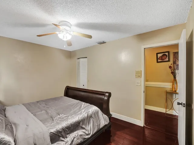 a view of kitchen and wooden floor