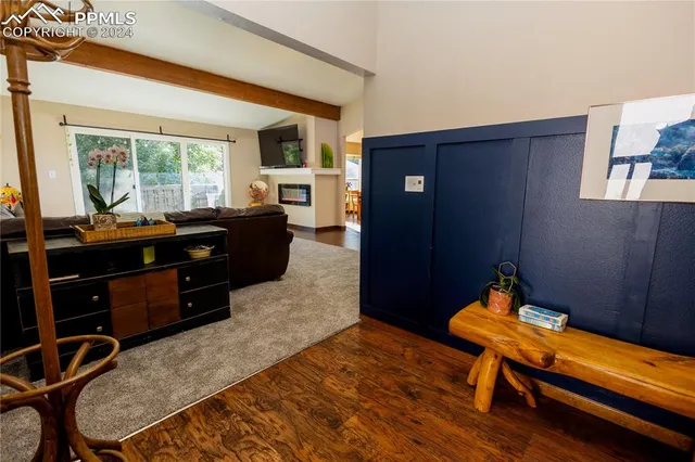 a room with furniture and window