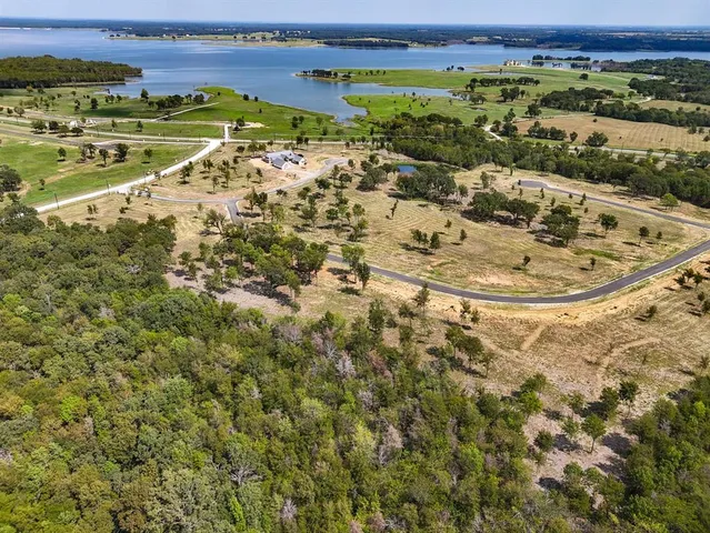 a view of a water with a mountain